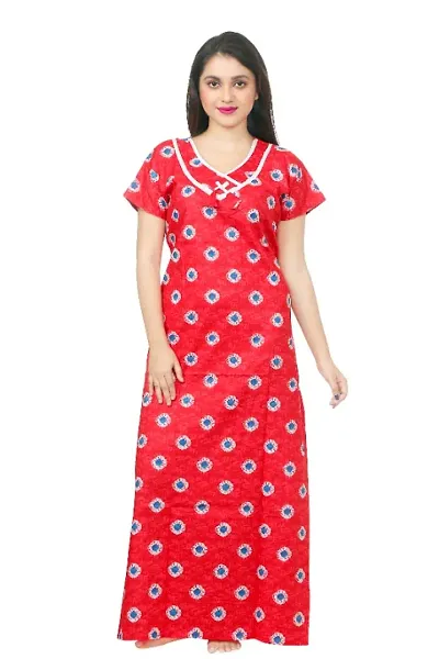 Comfy Cotton Printed Nighty for women
