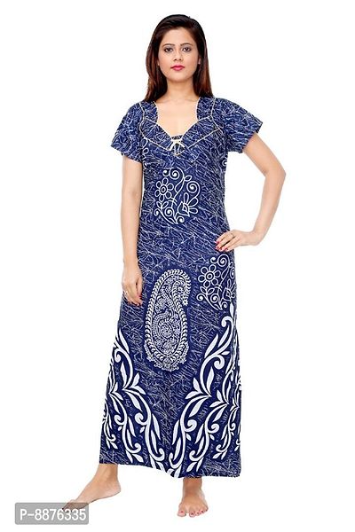 Classic Cotton Blend Printed Nighty for Women-thumb0