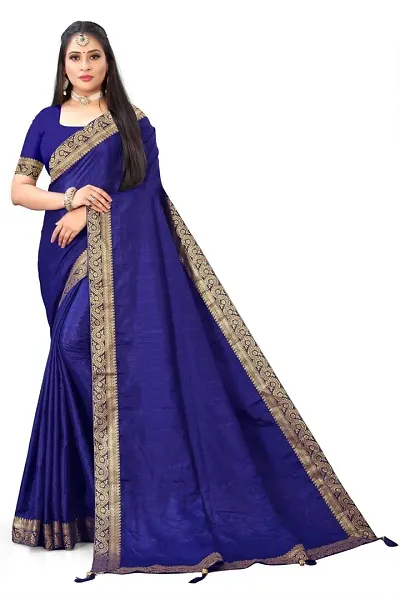 Attractive Tussar Silk Saree with Blouse piece 