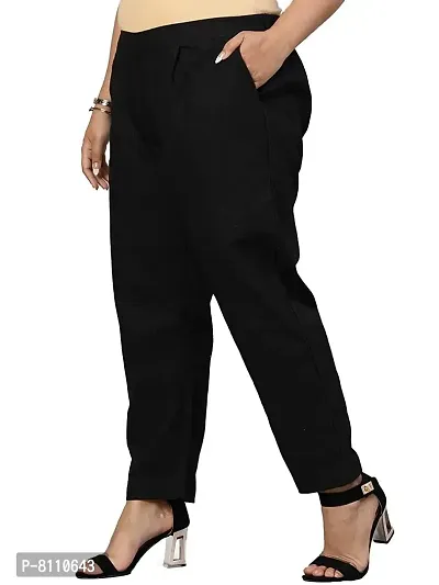 Cotrel Plus SizeWomen's Cotton Flex Regular Fit Trouser-thumb2