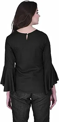 Cotrel Casual Bell Sleeves Self Design Women Top-thumb4