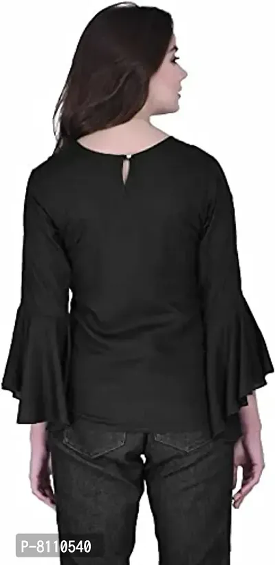 Cotrel Casual Bell Sleeves Self Design Women Top-thumb5