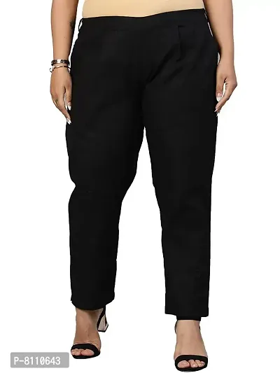 Cotrel Plus SizeWomen's Cotton Flex Regular Fit Trouser-thumb0