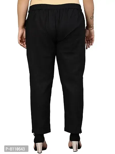 Cotrel Plus SizeWomen's Cotton Flex Regular Fit Trouser-thumb3