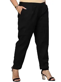 Cotrel Plus SizeWomen's Cotton Flex Regular Fit Trouser-thumb3