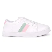 Trendy Faux Leather Sneakers Shoes for Women-thumb1