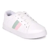 Trendy Faux Leather Sneakers Shoes for Women-thumb2