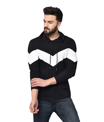 Men's Colourblocked Hooded Tees