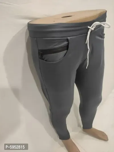 Men's Semi Lycra Solid Track Pant