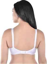 Rah Fashion Women's Cotton Non-Padded Non-Wired Full Coverage Regular Bra (Cross-W-S-32_Beige::White) (Pack of 2)-thumb2