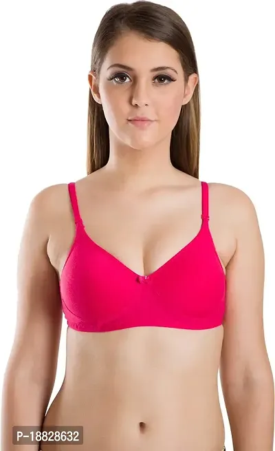 Rah Fashion Women's Cotton Heavily Padded Non-Wired Push-Up Bra (Pushup_Bra_Rani-30_Pink) (Pack of 1)