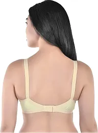 Rah Fashion Women's Cotton Non-Padded Non-Wired Full Coverage Regular Bra (Cross-S-C3-32_Beige) (Pack of 3)-thumb2