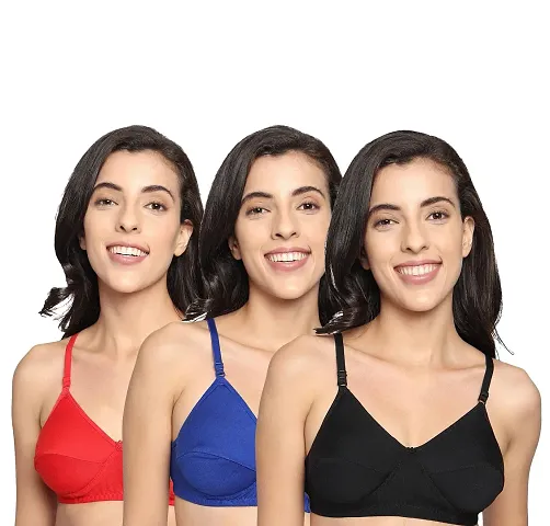 Women Solid Padded T-Shirt Bra Pack of 3