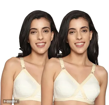 Women Cotton Solid Padded T-Shirt Bra Pack of 2