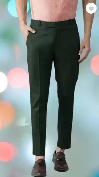 Stylish Blend Solid Trouser For Men