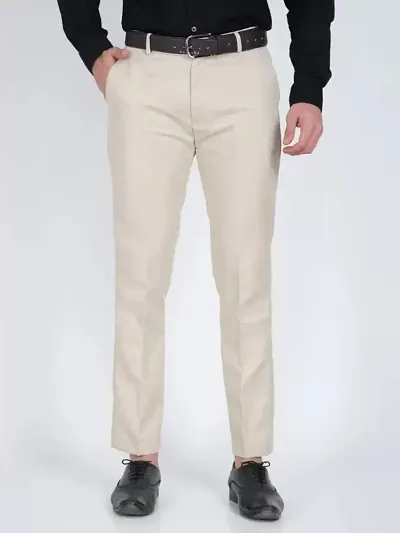 Elegant Blend Solid Formal Trouser For Men