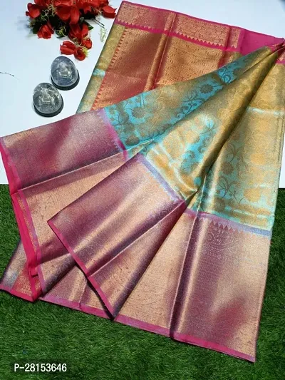 Beautiful Tissue Saree with Blouse piece