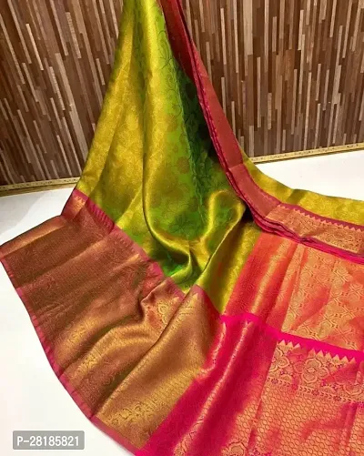 Beautiful Tissue Saree With Blouse Piece For Women-thumb0
