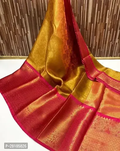 Designer Tissue Saree With Blouse Piece For Women