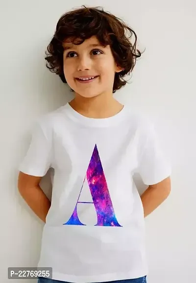 Stylish White Polyester Printed Tees For Boys