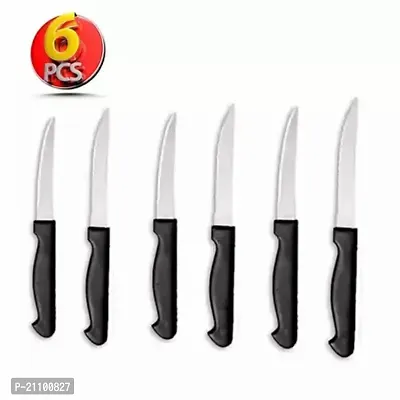 Stainless Steel Kitchen Knives Set, 6-Pieces,(Black)