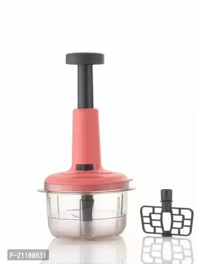 Manual Speedy Hand Press Food Chopper-Care Bliss BPA Free Stainless Steel Blade Onion Chopper for Vegetables Fruits Nuts