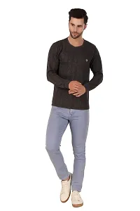 Winter Inner Upper Body Warm Grey Cotton Long Sleeves Thermal Tops For Men-thumb1