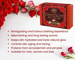 Puro Miles Handmade Rose Soap | Organic  Natural| Free from SLS  Paraben | Enriched with Essential oils , Vitamin E and natural Extracts| Pack of 3x100gm-thumb2