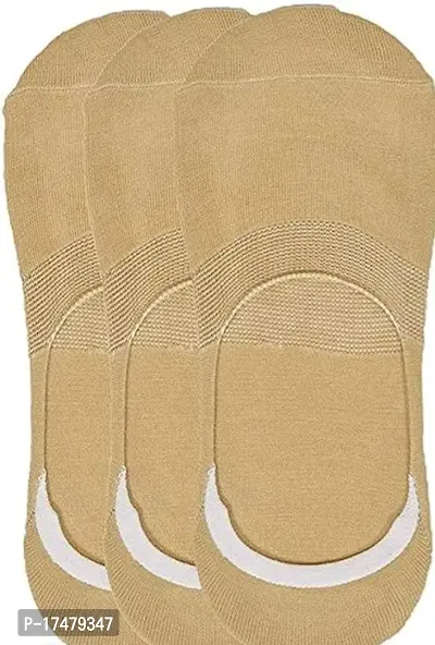 Beautiful No Show Socks Pack Of 3 Beige-thumb0