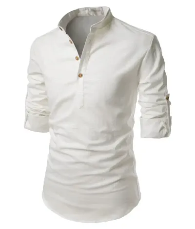 Reliable Linen Solid Kurta For Men