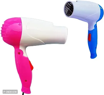 Hair dryer Professional 1000 Watts Dryer NV-1290 Foldable Hair Dryer With 2 Speed Control Setting including For Men/Women, Electric Foldable Hair Dryer Air Concentrator (multicolour)-thumb2