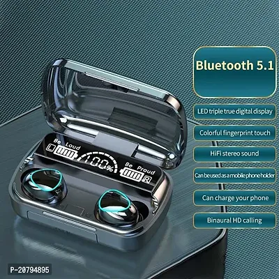 M10 TWS High Quality  Bluetooth Wireless Earbuds  Wireless Headset Bluetooth 5.0 Earbuds HIFI Stereo Earbuds With High Bass Waterproof Headsets 2200mAh Charging Box Headset ( BLACK )-thumb4