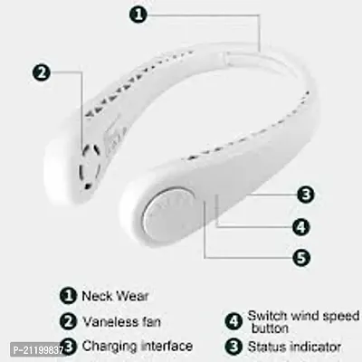 Portable Neck Fan, bladeless neck fan (white)-thumb3