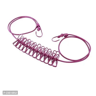 Purple Rassi 12 Clips For Clothes Drying Wire-thumb3