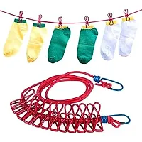 Elastic Cloth Hanging Rope for Drying Steel Retractable Clothesline(PACK OF 1)-thumb2