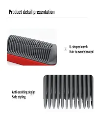 Straightener Brush, Hair Straightener Comb for Women  Men, PTC Heating Electric(black)-thumb3