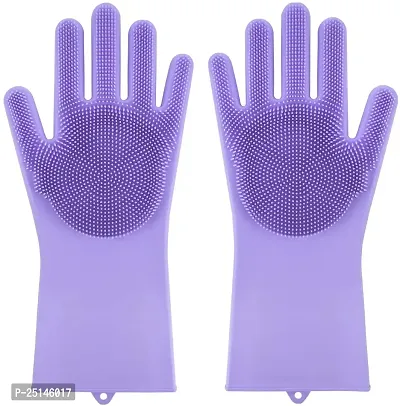 Silicone Hand Gloves, For Kitchen(multicolor)-thumb0