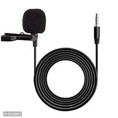 Collar Mic 3.5MM Jack Voice Recording Filter Mic for Youtubers,Video Recording,  Etc(black)