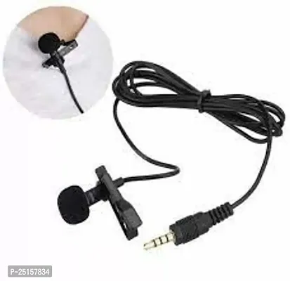Collar Mic 3.5MM Jack Voice Recording Filter Mic for Youtubers(black) pack of 1-thumb0