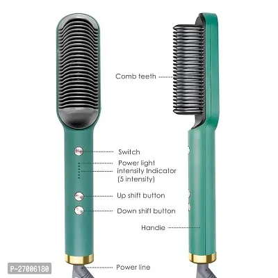 Hair Straightening Iron Built Straightener Comb Brush PACK OF 1-thumb0