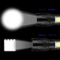 Portable LED Flashlight USB Rechargeable 3 Modes Light Flashlight PACK OF 1-thumb1