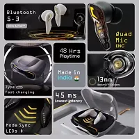 Quad Mic ENC, 48Hrs Battery, Low Latency Gaming, Made in India, 5.3v Bluetooth Headset-thumb3