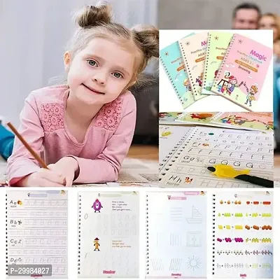 Number Tracing Book for Preschoolers with Pen, Magic Calligraphy Copybook Reusable Writing Tool(pack of 1)-thumb2