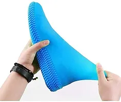 Slip Rain Snow Overshoe Resistant Stretchable Reusable Shoe Cover Silicone(pack of 1)-thumb3