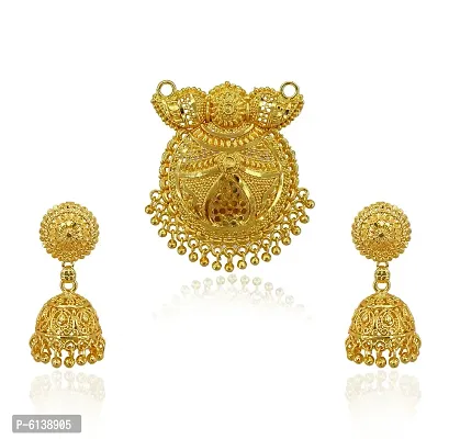 Combo Of Mangalsutra Necklace Set Pendant With Earrings-thumb2