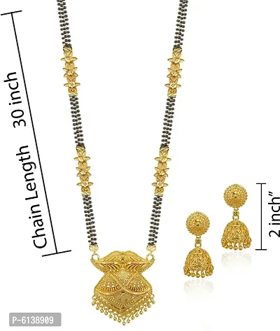 Combo Of Mangalsutra Necklace Set Pendant With Earrings-thumb4