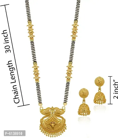 Combo Of Mangalsutra Necklace Set Pendant With Earrings-thumb4