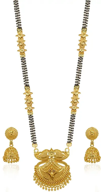 Combo Of Mangalsutra Necklace Set Pendant With Earrings