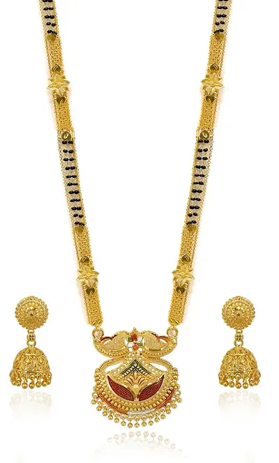 Traditional Brass Gold Plated Mangalsutra Set