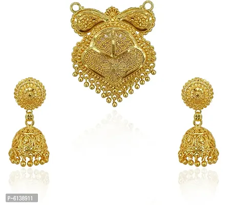 Combo Of Mangalsutra Necklace Set Pendant With Earrings-thumb2